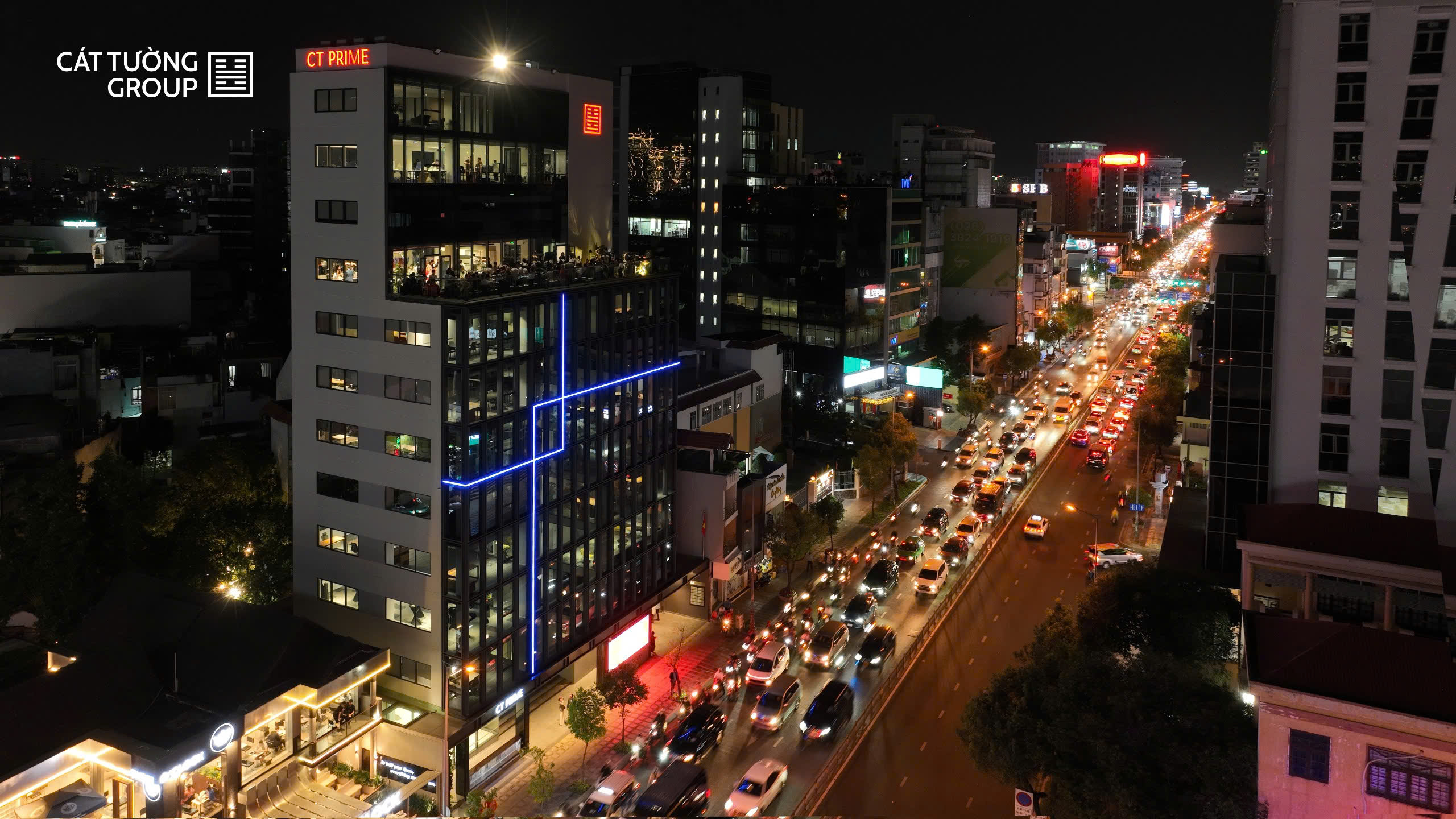 Hình ảnh CT Prime Tower về đêm