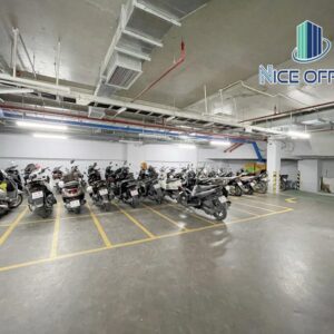 Khu vực để xe máy tại tòa nhà Cát Lâm Building
