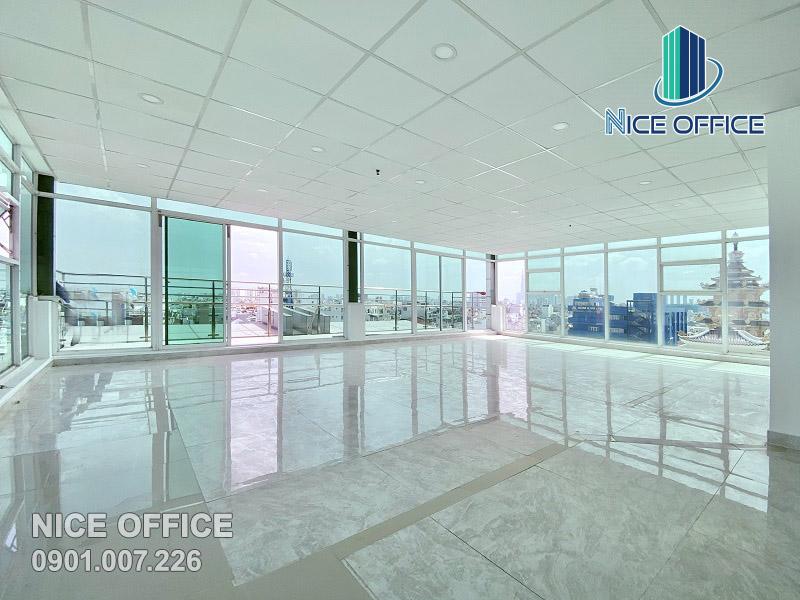 Sàn trống cho thuê tại tòa nhà Halo Building Nguyễn Trung Trực với hai mặt view thông thoáng
