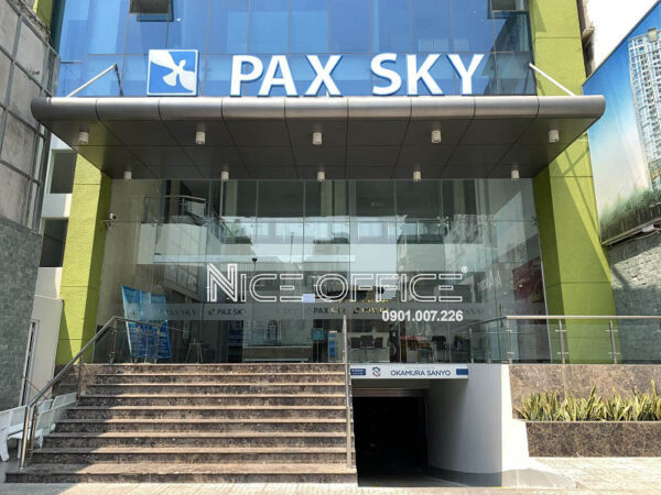 Mặt tiền tòa nhà Pax Sky Đề Thám, quận 1