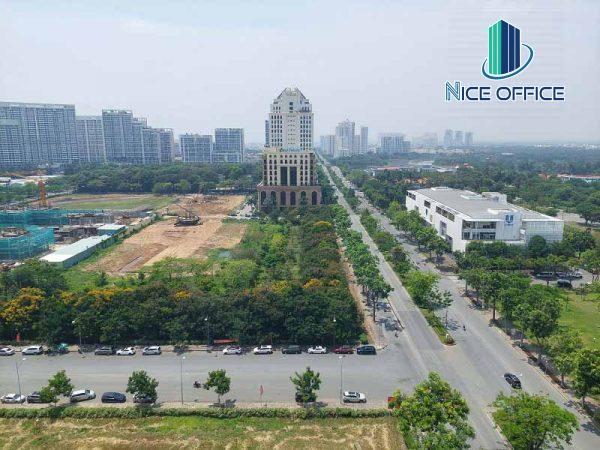View đường Nguyễn Lương Bằng nhìn từ tầng 10 tòa nhà Saigon Paragon Building