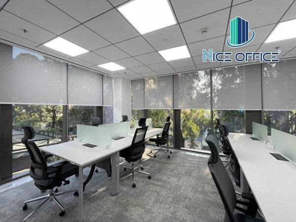 Phòng làm việc trọn gói tại The Nexx được trang bị đầy đủ bàn ghế nội thất cao cấp