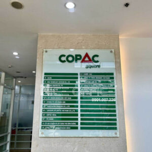 Bảng tên công ty đang cho thuê tại tòa nhà Copac Square quận 4