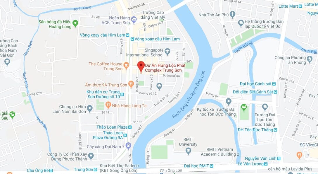 Vị trí dự án Trung Sơn Complex tại Bình Chánh