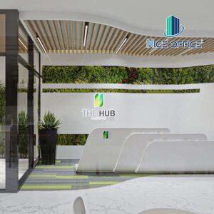 Phối cảnh lễ tân tại tòa nhà The Hub Building Mạc Đĩnh Chi